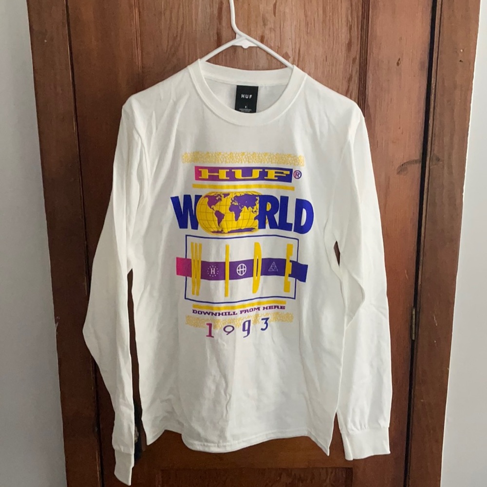 White HUF Long Sleeve T